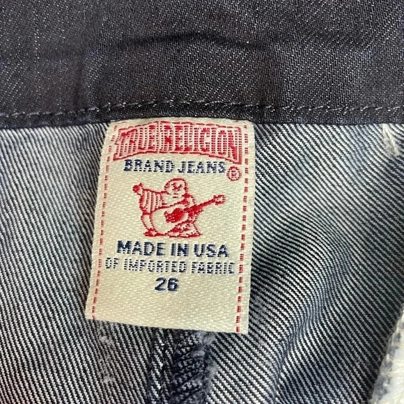 3 FOR $15 True Religion Dark Jean Mini Skirt Size 26 - Picture 5 of 8